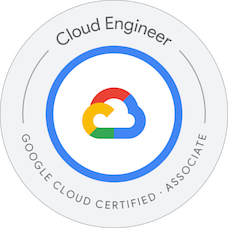 GCP Certified Associate Cloud Engineer badge