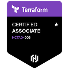 HashiCorp Certified Terraform Associate (003) badge