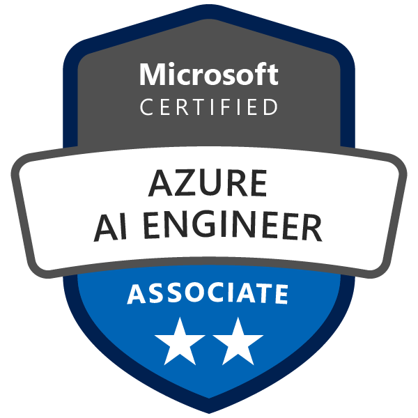 Microsoft Certified: Azure AI Engineer Associate badge