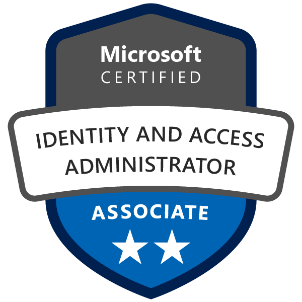 Microsoft Certified: Identity and Access Administrator Associate badge